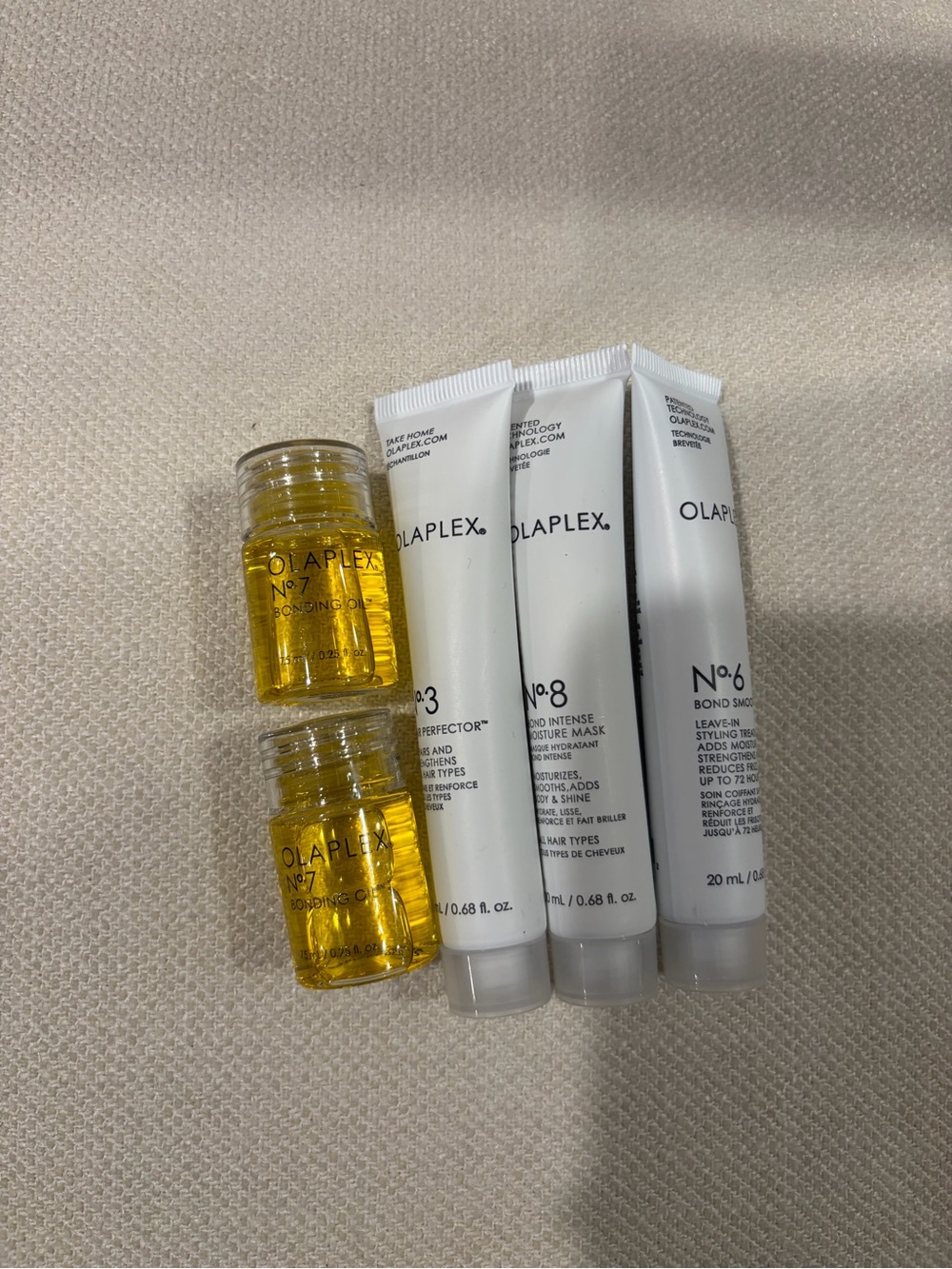 Olaplex Bond Repair Travel Bundle - Dual No. 7 Oils, No. 3, No. 6 & No. 8 Mask
